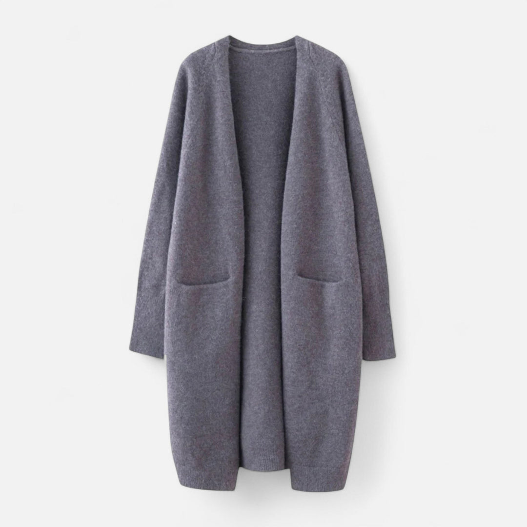 Dámský dlouhý ležérní otevřený cardigan