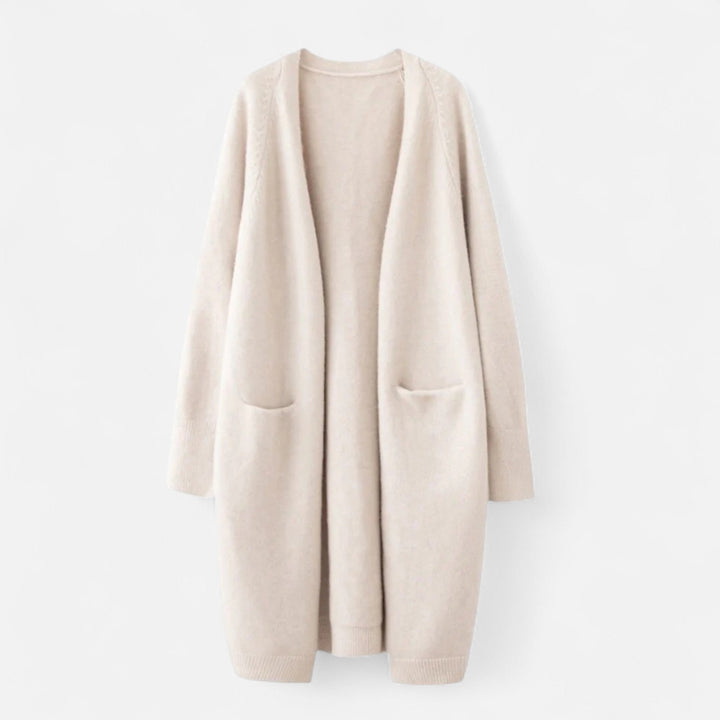 Dámský dlouhý ležérní otevřený cardigan