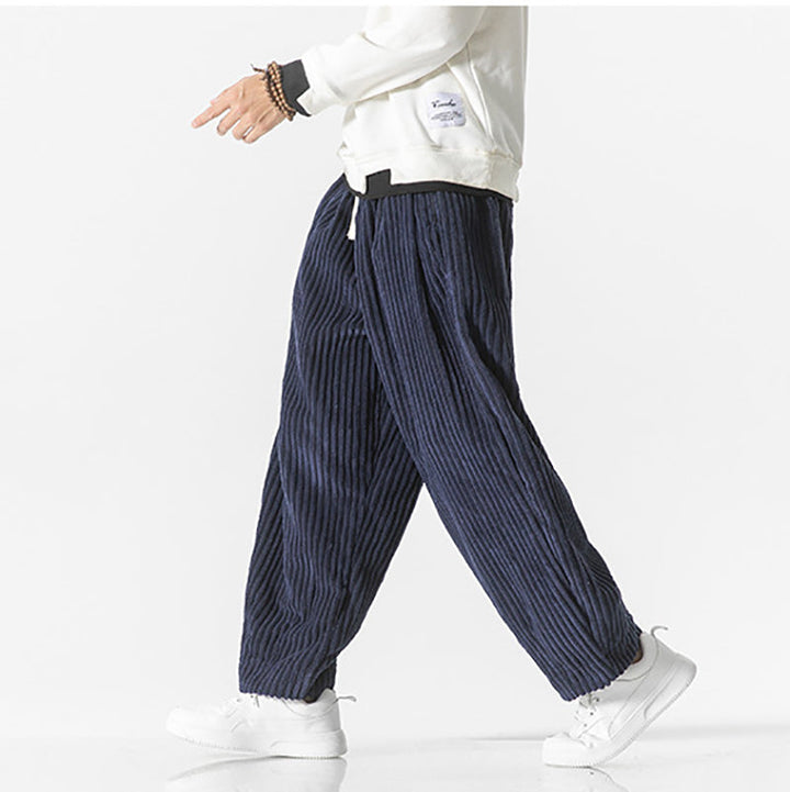 Pantaloni da jogging da donna in velluto a coste, vestibilità comoda