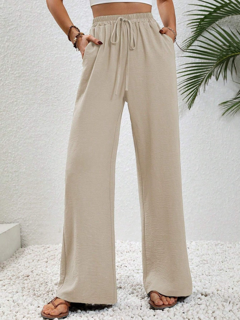 Pantalon Large Femme Cordon Ajustable