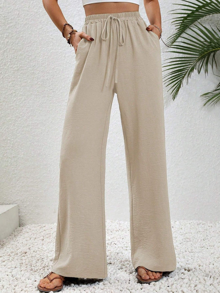 Pantalon Large Femme Cordon Ajustable