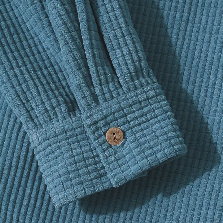 Pullover con cappuccio e bottoni in maglia a coste da donna