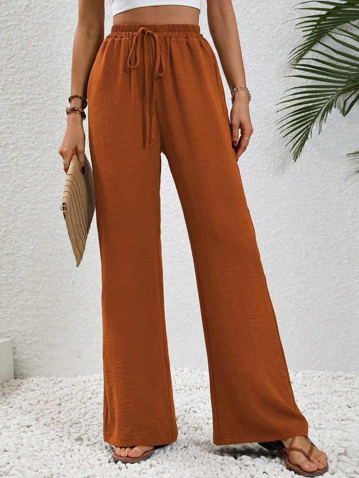 Pantalon Large Femme Cordon Ajustable