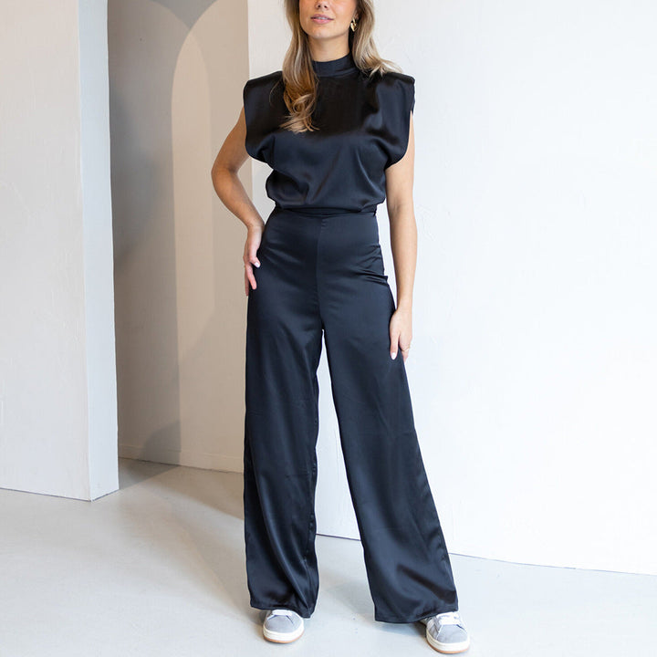 Combinaison Satin Femme Dos Nu Chic
