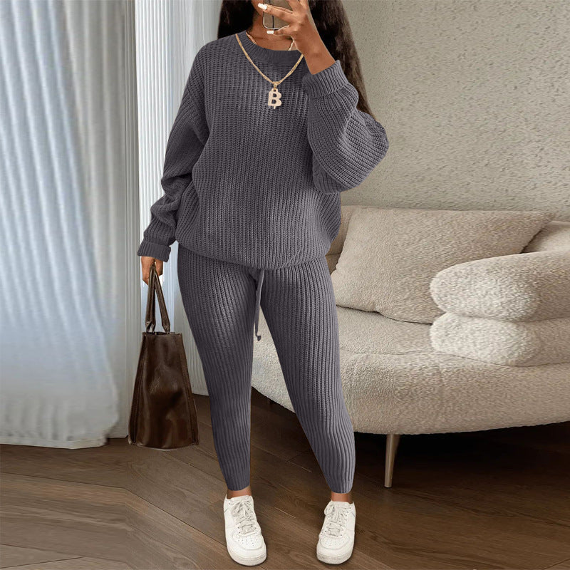 Ensemble de Vêtements D'intérieur Confortables en Tricot Pour Femmes