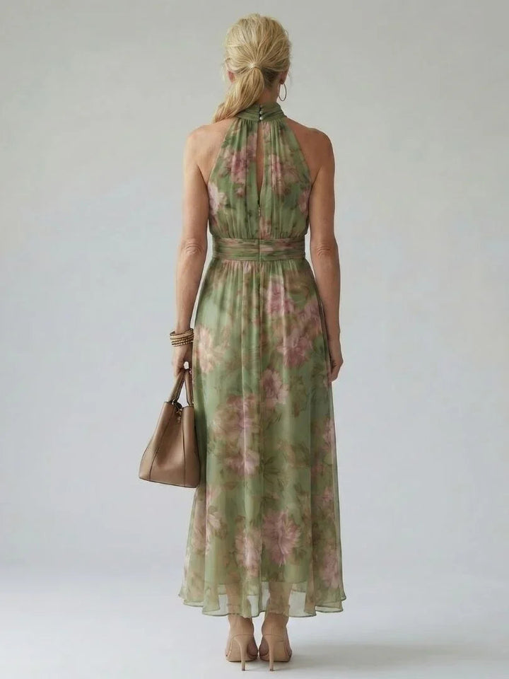 Robe Midi Fluide Femme Motif Floral