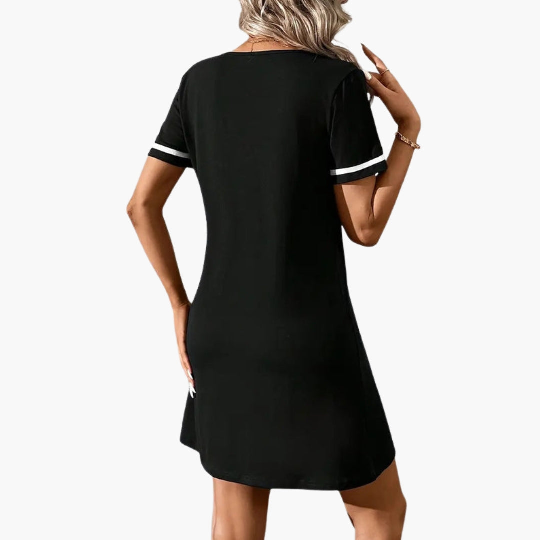Elegantní dámské šaty s výstřihem do V