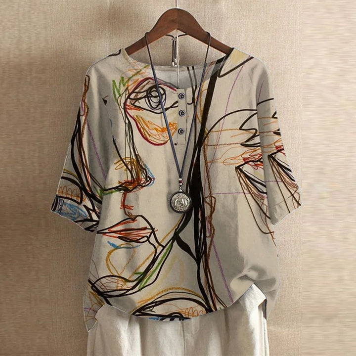 Blouse imprimé floral vintage femme