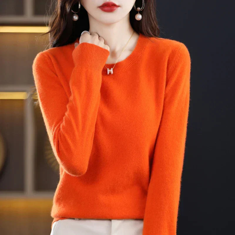 Pull pour femme en maille douce à col rond