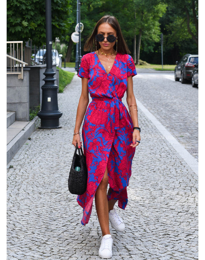 Robe Longue Portefeuille Fleurie – Légèreté & Élégance pour un Été Radieux