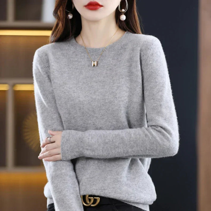 Pull pour femme en maille douce à col rond