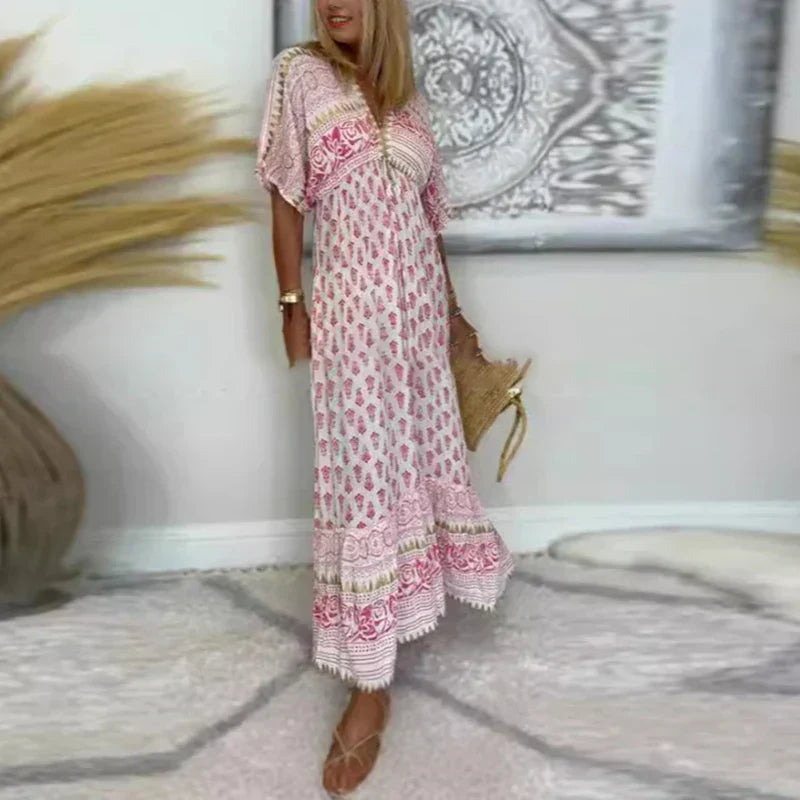 Dámské boho šaty s volným střihem