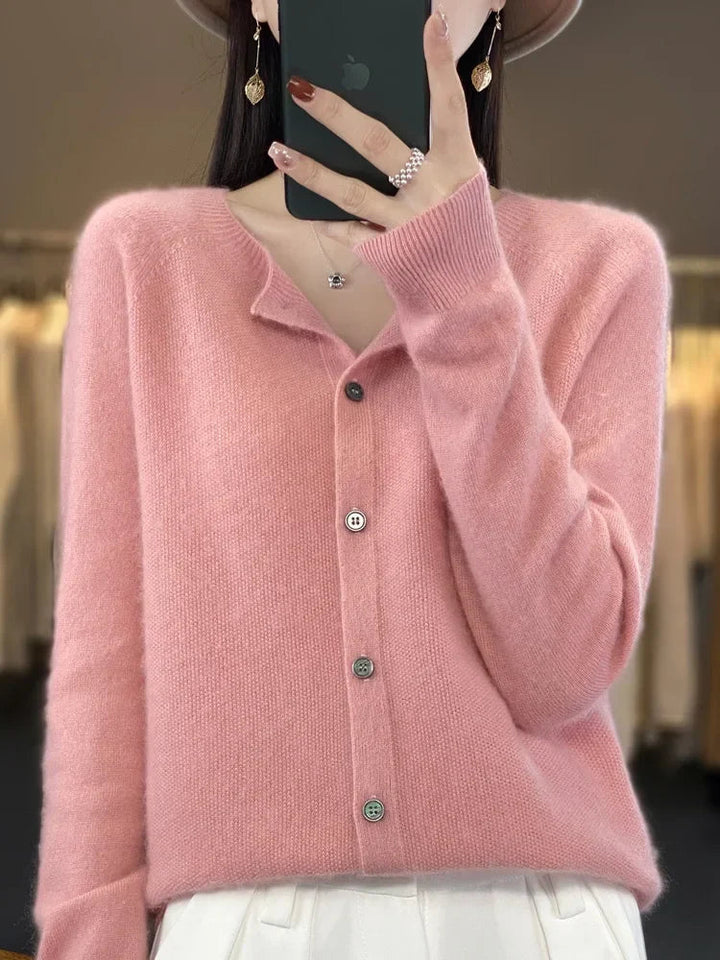 Cardigan da donna con bottoni in maglia morbida