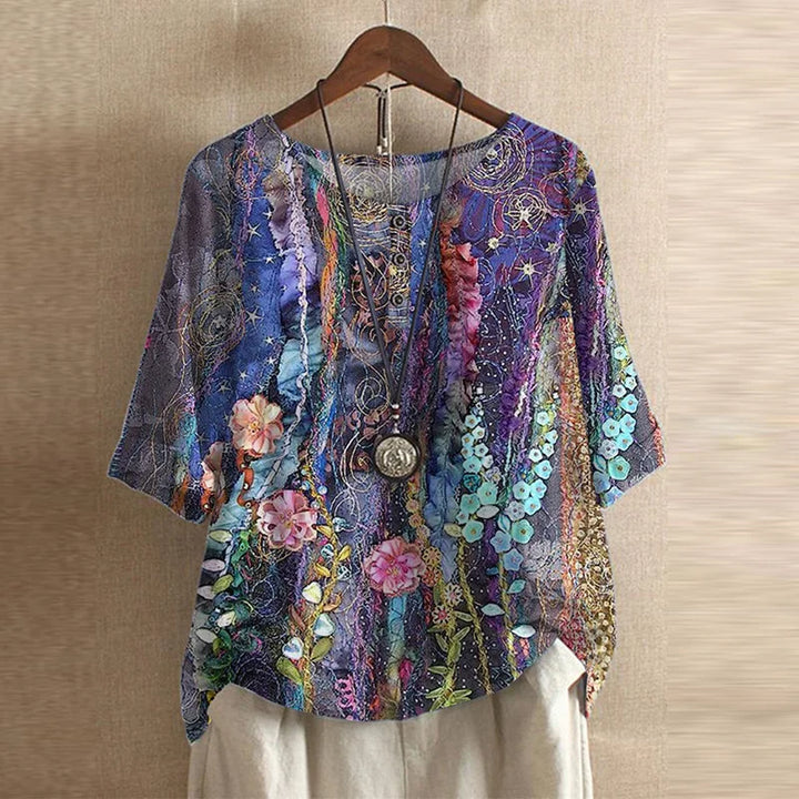 Blouse imprimé floral vintage femme