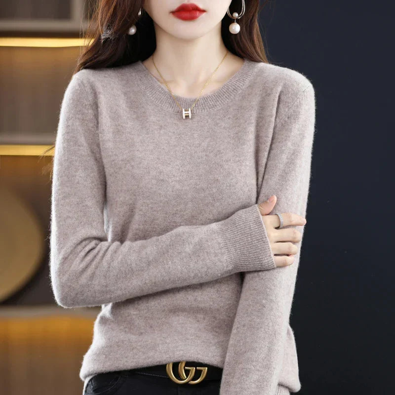 Pull pour femme en maille douce à col rond