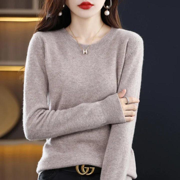 Pull pour femme en maille douce à col rond