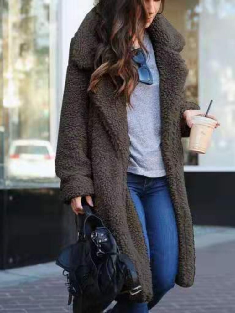 Manteau Teddy Long pour Femme