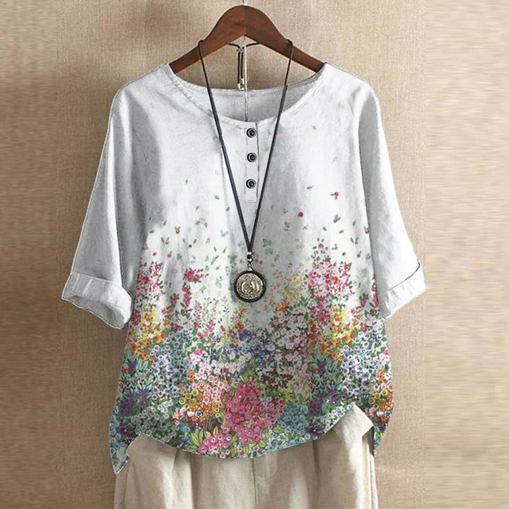 Blouse imprimé floral vintage femme