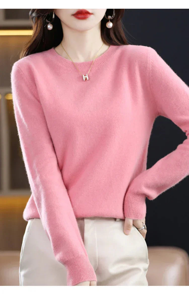 Pull pour femme en maille douce à col rond
