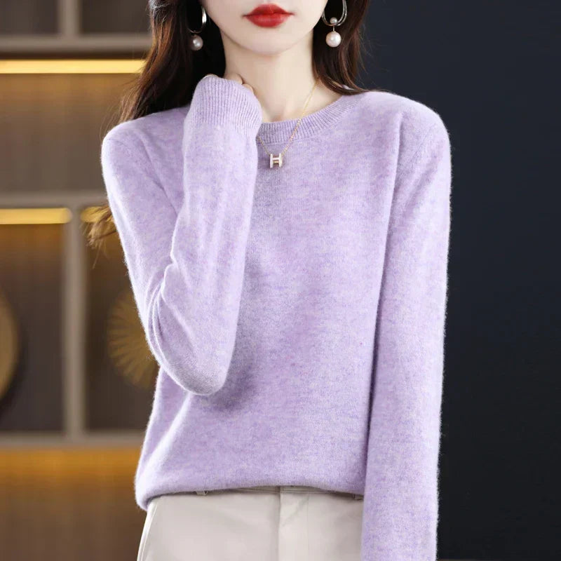 Pull pour femme en maille douce à col rond