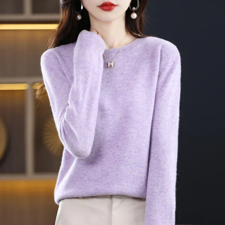 Pull pour femme en maille douce à col rond