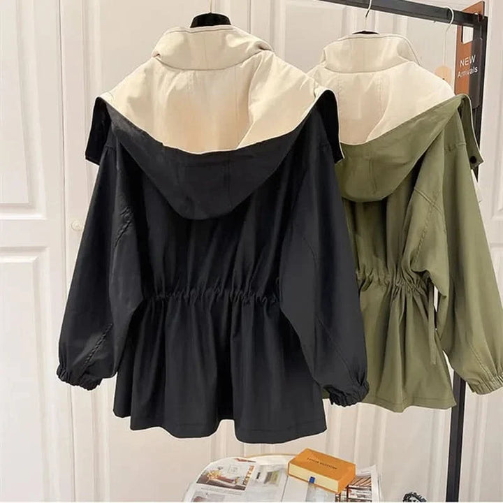 Veste Femme Imperméable à Capuche et Coupe-Vent
