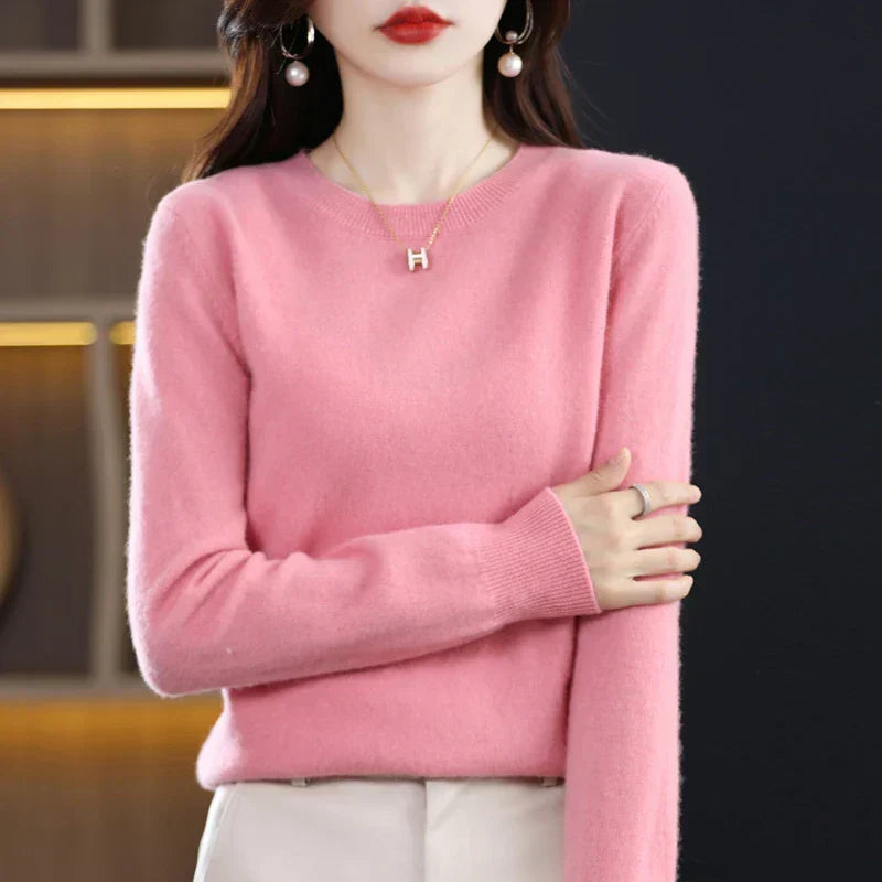 Pull pour femme en maille douce à col rond