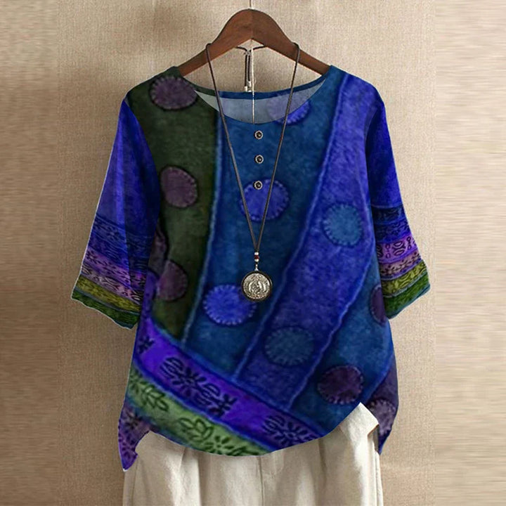 Blouse imprimé floral vintage femme