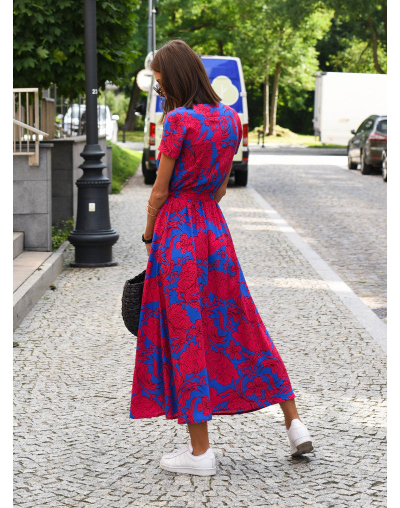 Robe Longue Portefeuille Fleurie – Légèreté & Élégance pour un Été Radieux
