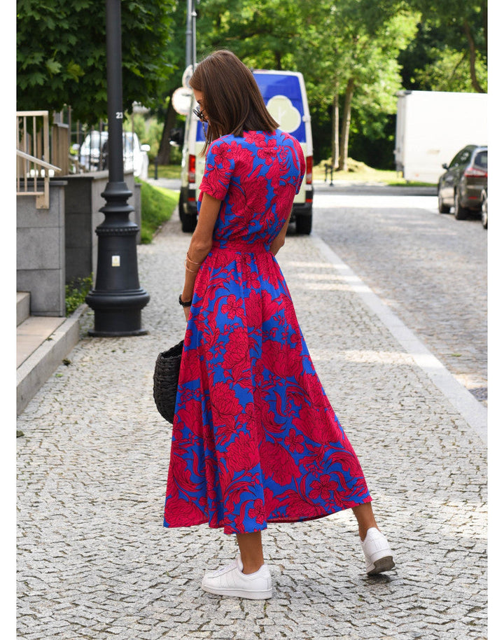 Robe Longue Portefeuille Fleurie – Légèreté & Élégance pour un Été Radieux