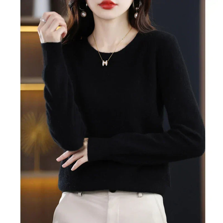 Pull pour femme en maille douce à col rond