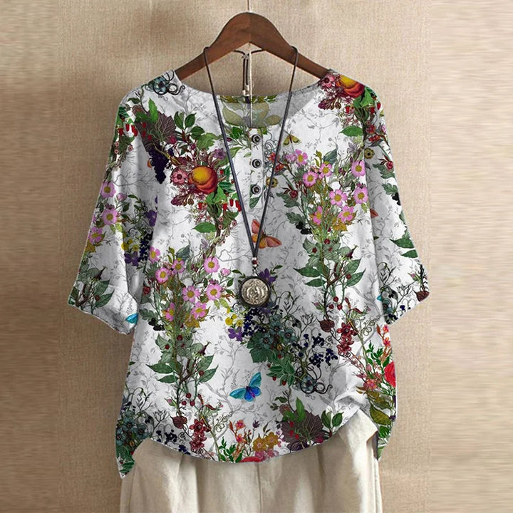 Blouse imprimé floral vintage femme