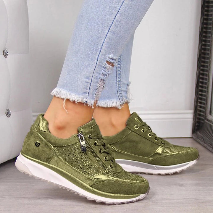 Γυναικεία casual sneakers με κορδόνια για καθημερινή χρήση