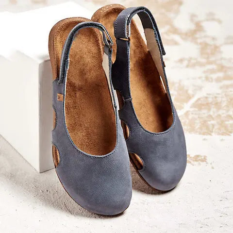 Volné dámské boty slingback s pohodlnou podrážkou