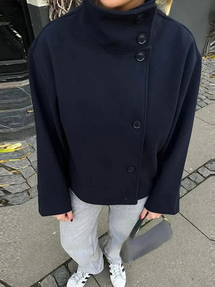Giacca corta da donna con collo alto