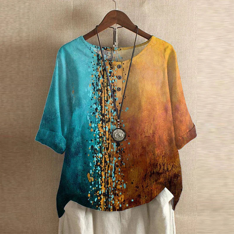 Blouse imprimé floral vintage femme