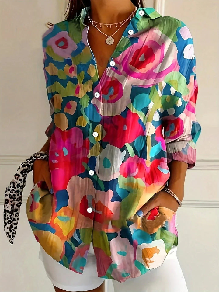 Chemise Florale Colorée Bohème pour Femme