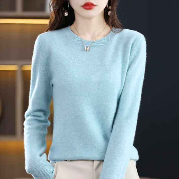 Pull pour femme en maille douce à col rond