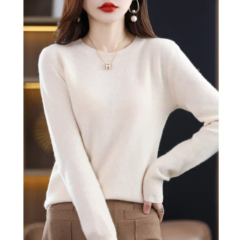 Pull pour femme en maille douce à col rond