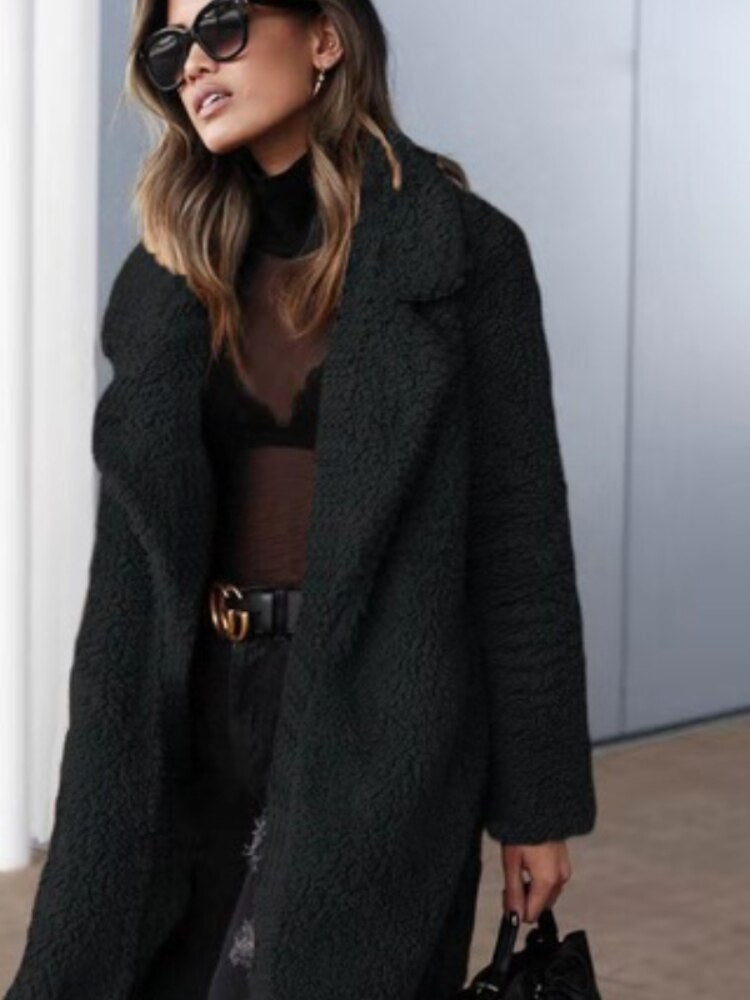 Manteau Teddy Long pour Femme