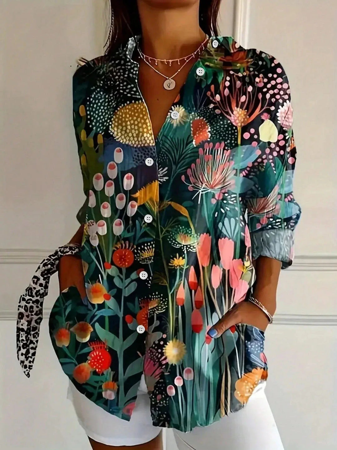 Chemise Florale Colorée Bohème pour Femme