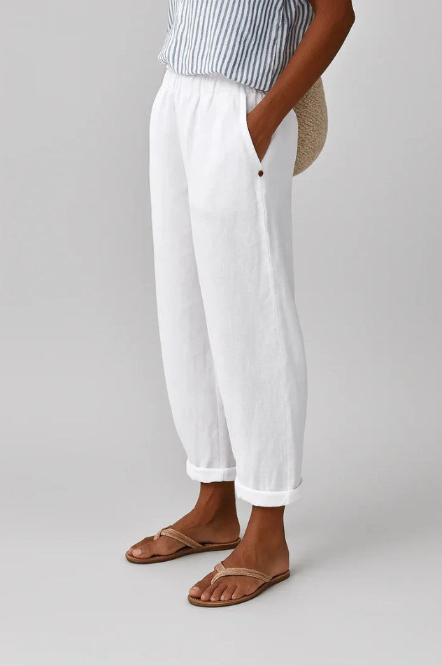 Pantaloni da donna casual dalla vestibilità fluida alla caviglia con tasche