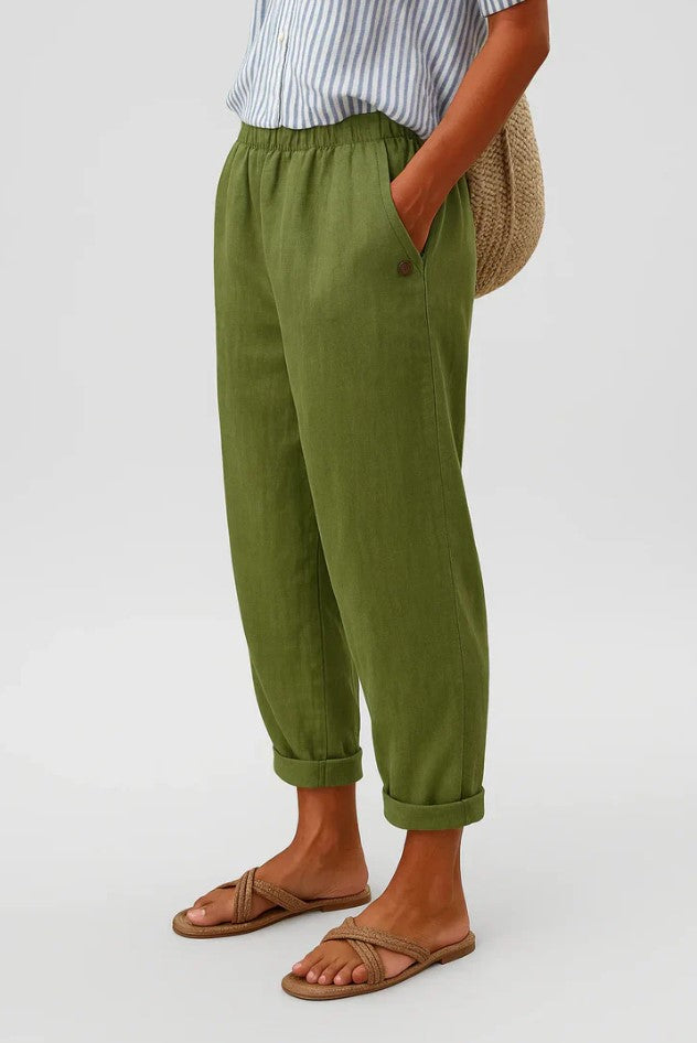 Pantaloni da donna casual dalla vestibilità fluida alla caviglia con tasche