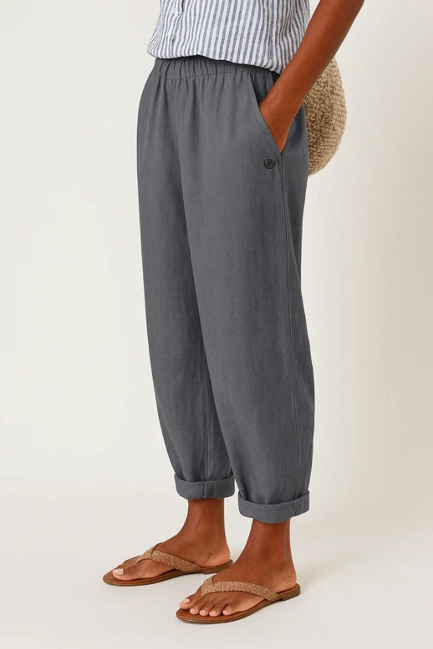 Pantaloni da donna casual dalla vestibilità fluida alla caviglia con tasche