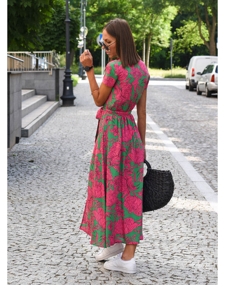 Robe Longue Portefeuille Fleurie – Légèreté & Élégance pour un Été Radieux