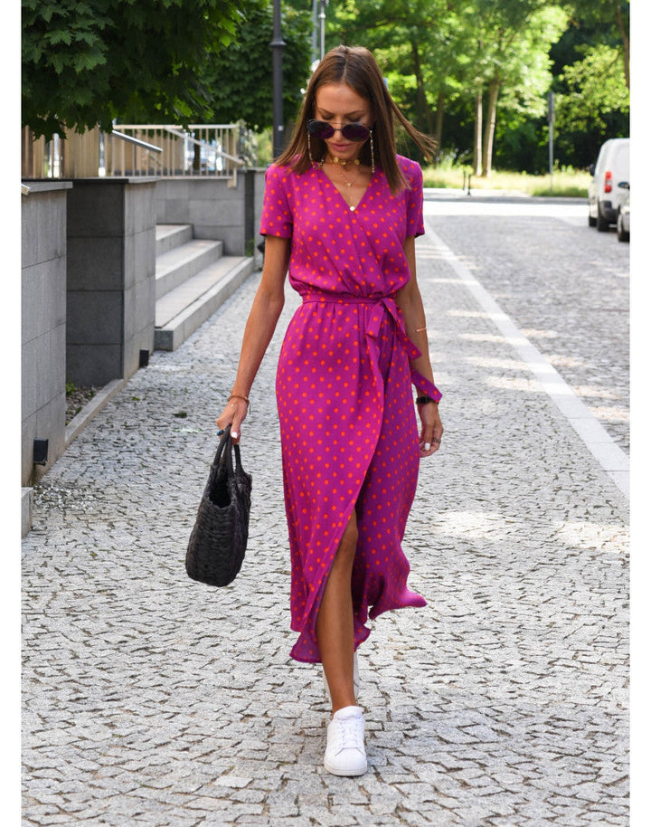 Robe Longue Portefeuille Fleurie – Légèreté & Élégance pour un Été Radieux