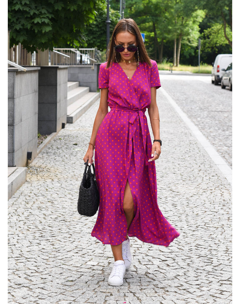 Robe Longue Portefeuille Fleurie – Légèreté & Élégance pour un Été Radieux