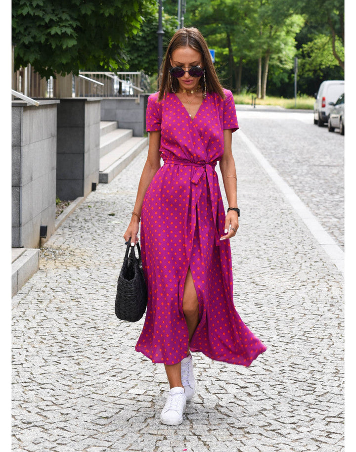 Robe Longue Portefeuille Fleurie – Légèreté & Élégance pour un Été Radieux