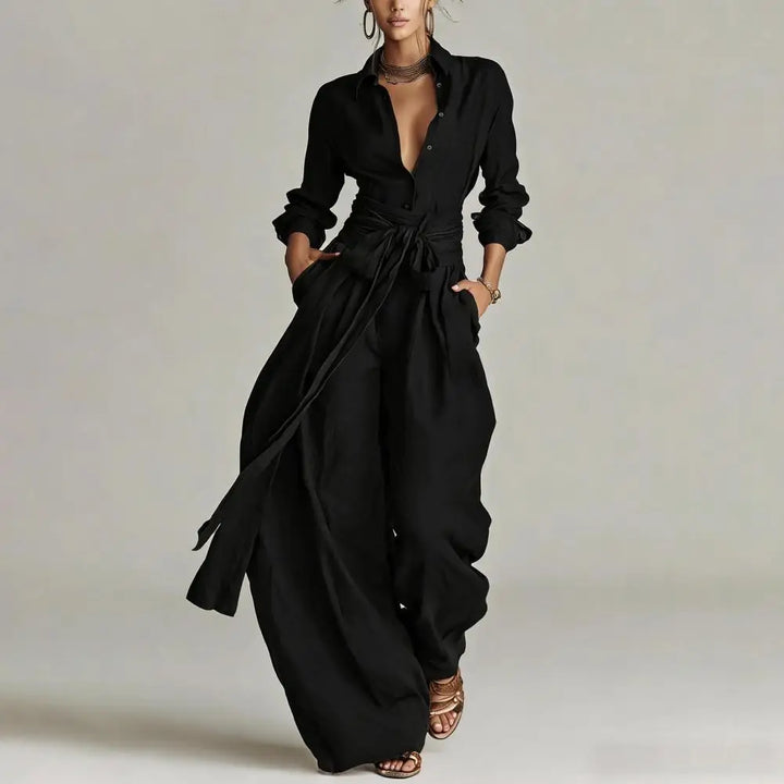 Ensemble Lin Femme Chemise Pantalon Fluide
