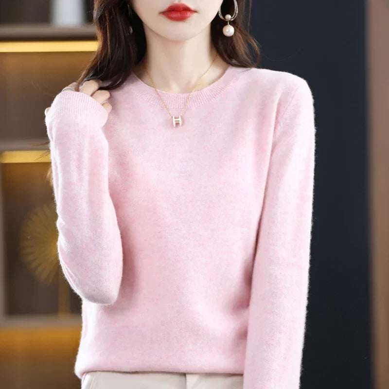 Pull pour femme en maille douce à col rond